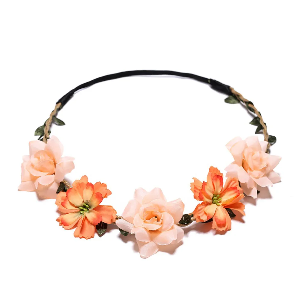 

2021 New Years Floral Crown Flower Headband For Beatuiful Girls Crown Hair Accessories Party Stylish Crown Hair Band