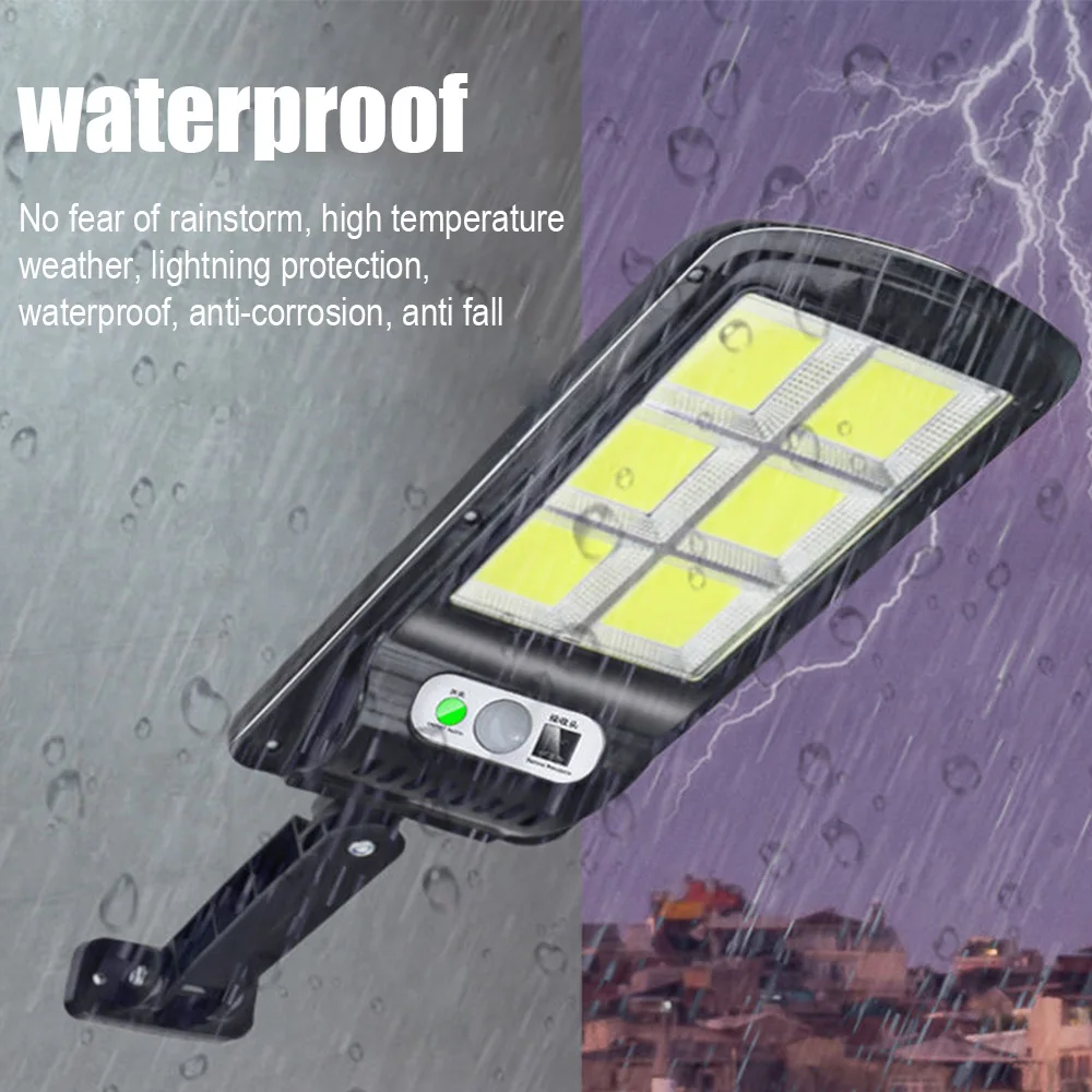 

IP65 Waterproof Solar LED Street Wall Light Motion Sensor Outdoor Night Light 3 Modes Outdoor Road Lamp for Yard Garden