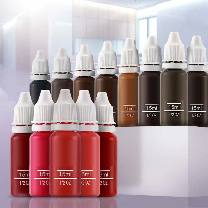 1/2 унции пигмента для татуажа для перманентного макияжа бровей, век, губ, тела (23 цвета на выбор) Красота инструменты.