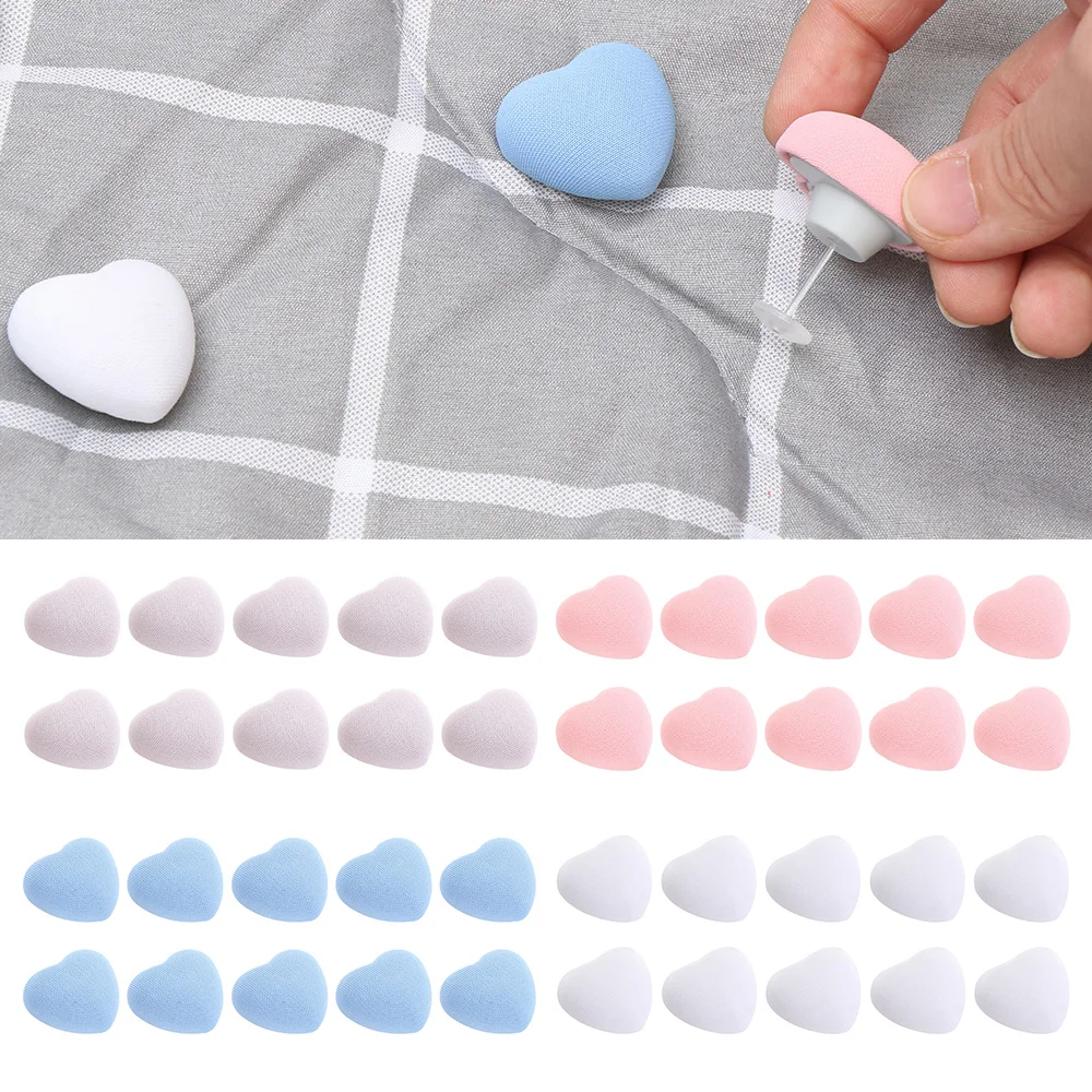 

10 шт., пластиковый держатель для одеяла, в виде сердца