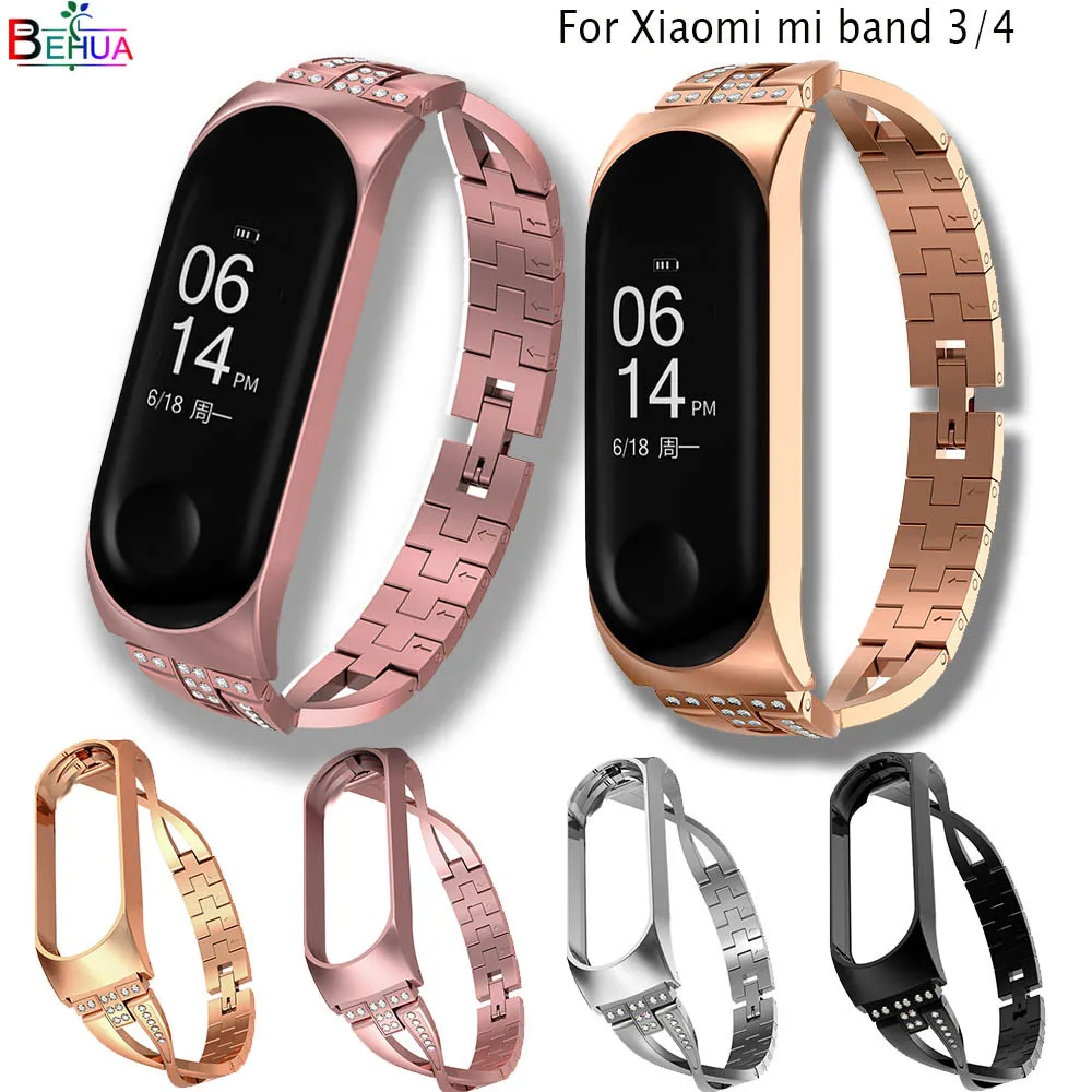 Новинка сменный роскошный ремешок для смарт часов Mi Band 4 на запястье браслет из