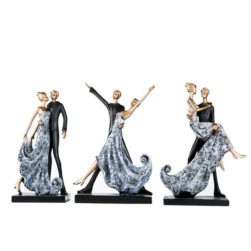Creative Double Dancing People Pendulum Home Figure Sculpture Statue Living Room Bedroom Desk Ornaments Craft Christmas Gift | Дом и сад