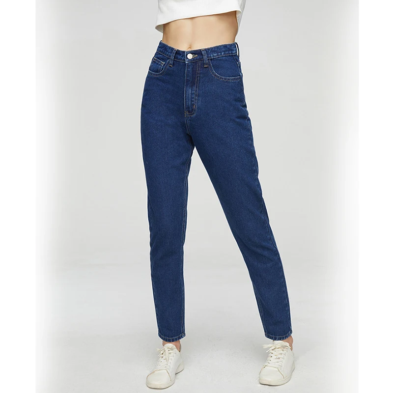 Women's jeans dark blue high-waist denim trousers DSQBRAND luxury women's loose casual pants fashion golden classic street style