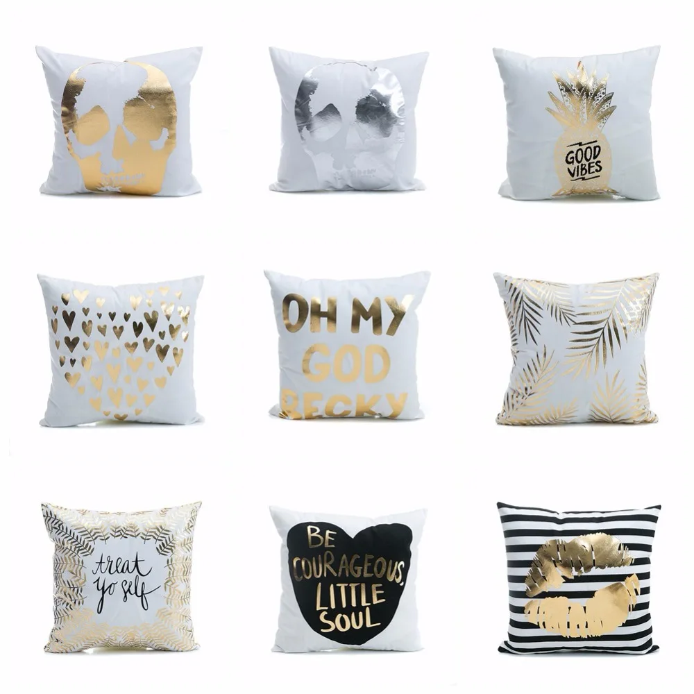 2018 набор креативных узоров супер Подушка &quotАнанас&quot мягкий льняной Серебряный