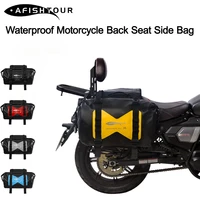 50l waterproof motorcycles bag large capacity saddle bags multi function motocross side bags rear seat bag for riding travel