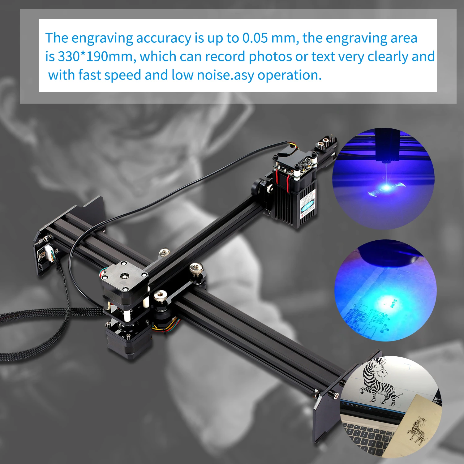 DIY гравировальный станок настольный лазерный гравер принтер мини для гравировки