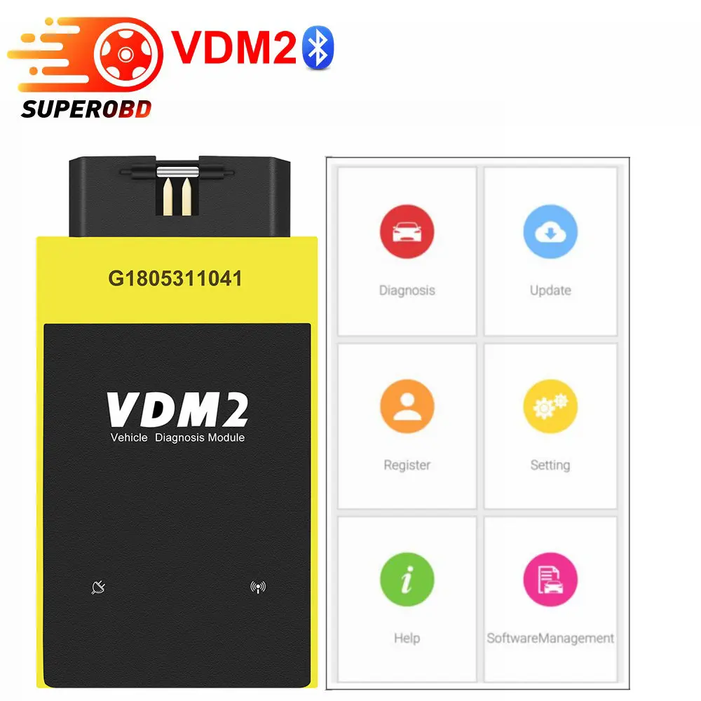 UCANDAS VDM2 полная система V5.2 Bluetooth/Wifi OBD2 VDM II для Android VDM 2 OBDII сканер кода обновление бесплатно
