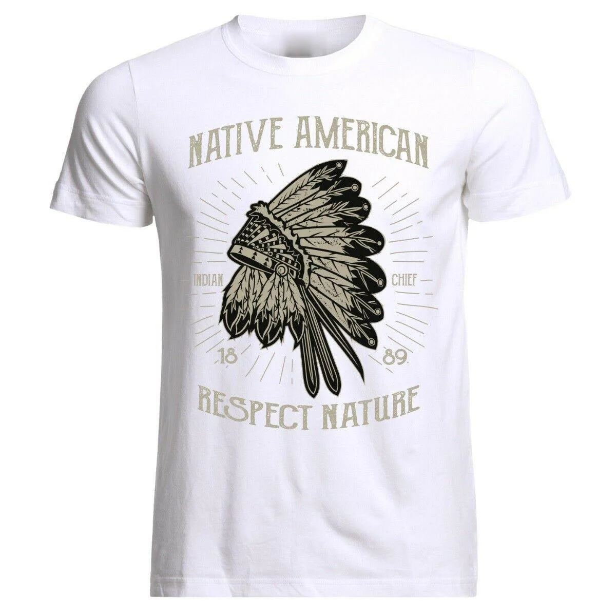 

Respect Nature Summer Men's Cotton O-neck Short-sleeved T-Shirt