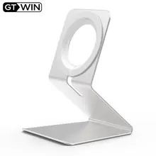 GTWIN Magnetic Wireless Charger Aluminum Alloy Desktop Stand Fast Charge Bracket For iPhone 13 12 11 Pro Max iPad Air Mini 6