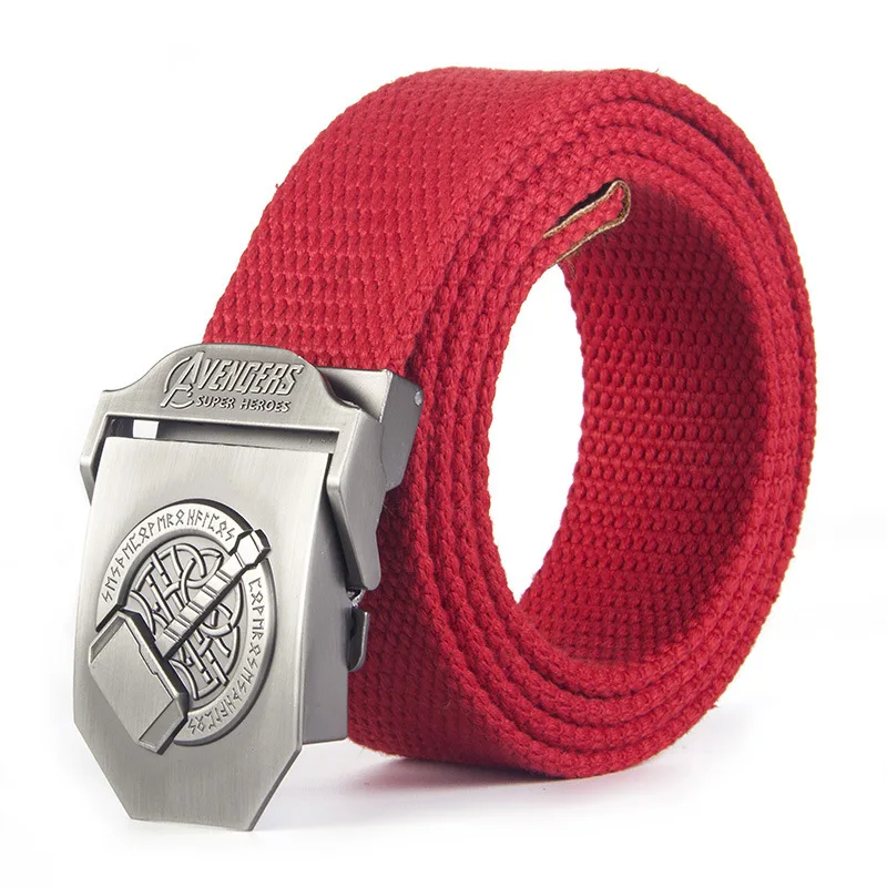 

Male Belt lightning Thor Buckle High Quality Designer Brand Belt For Men Casual Style Tactical Belt For Jeans 120cm