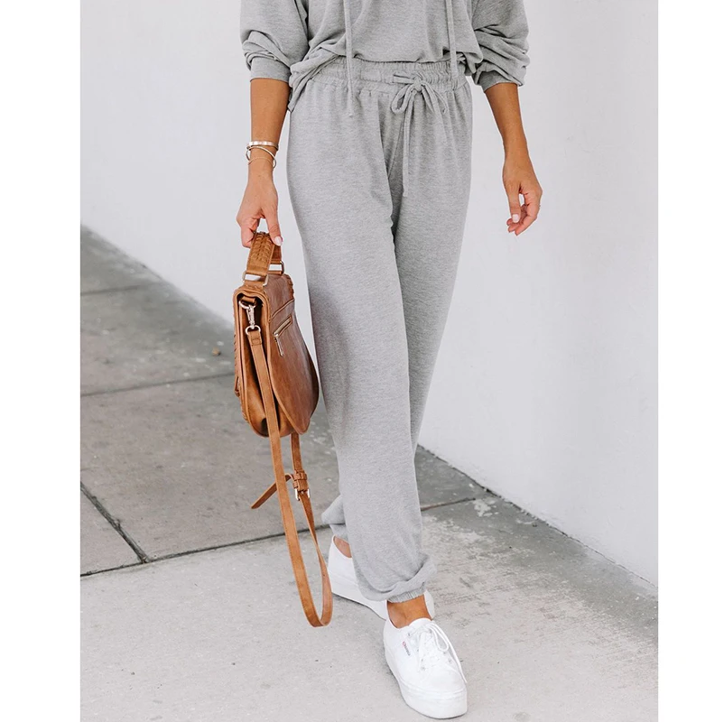 

Spring Autumn Solid Bandages Top Tracksuit Women's 2 Piece Set Casual Outfit For Woman Clothes