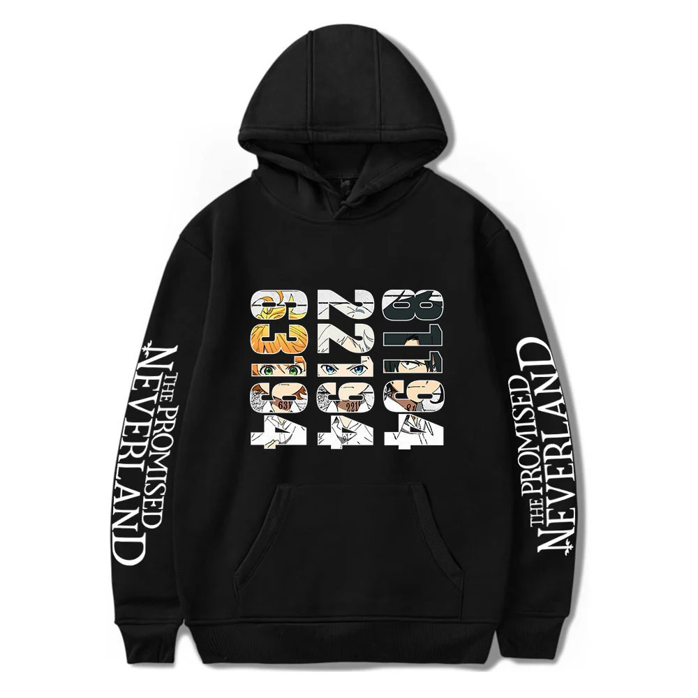 

The Promised Neverland Anime Hoodie Oversized Streetwear Hip Hop Men's jumpers Graphic Aesthetic Sportswear Pullover Unisex