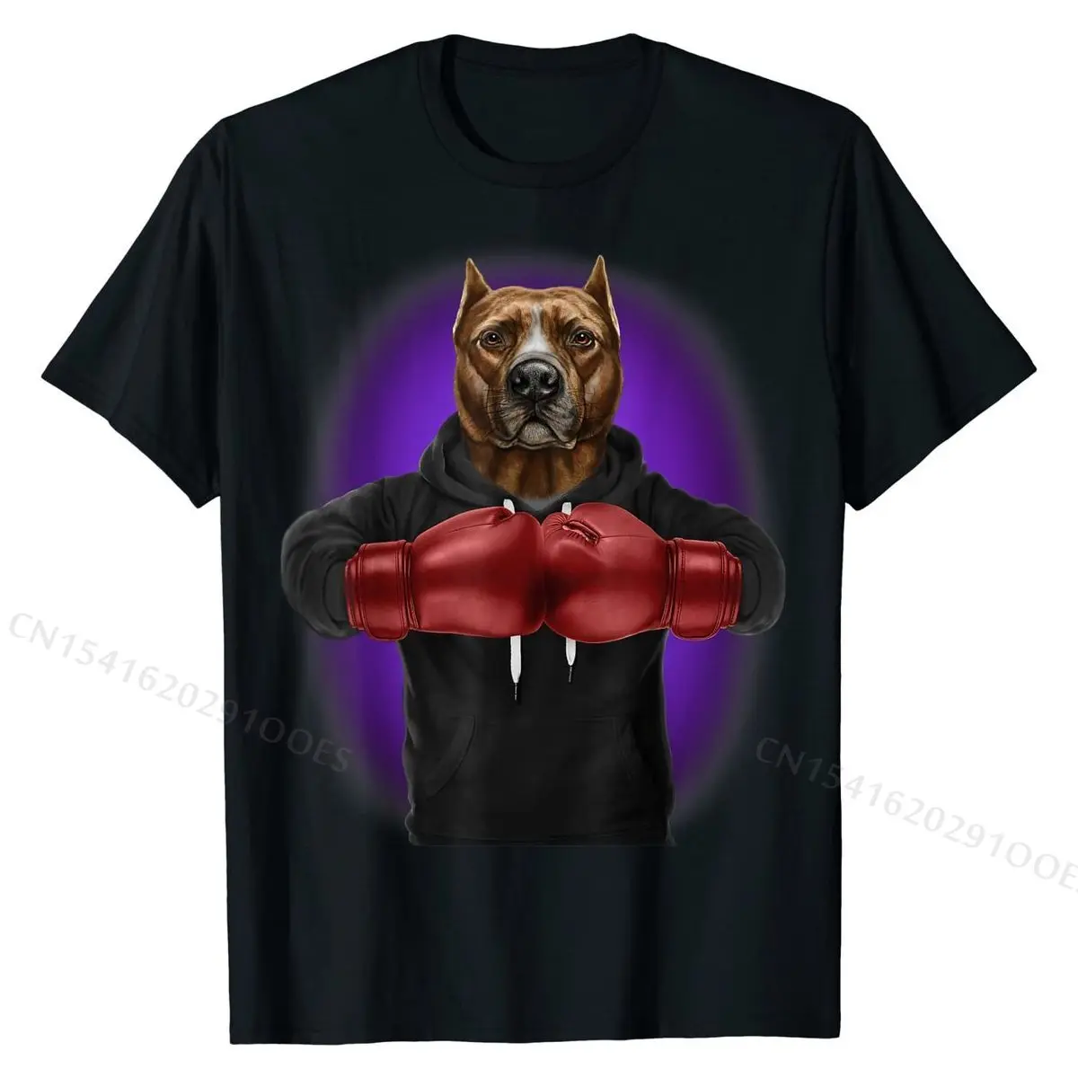 

Boxing Brown Pit Bull Dog Martial Arts Warrior Boxer T-Shirt Tees Prevailing Normal Cotton Student Tshirts Normal