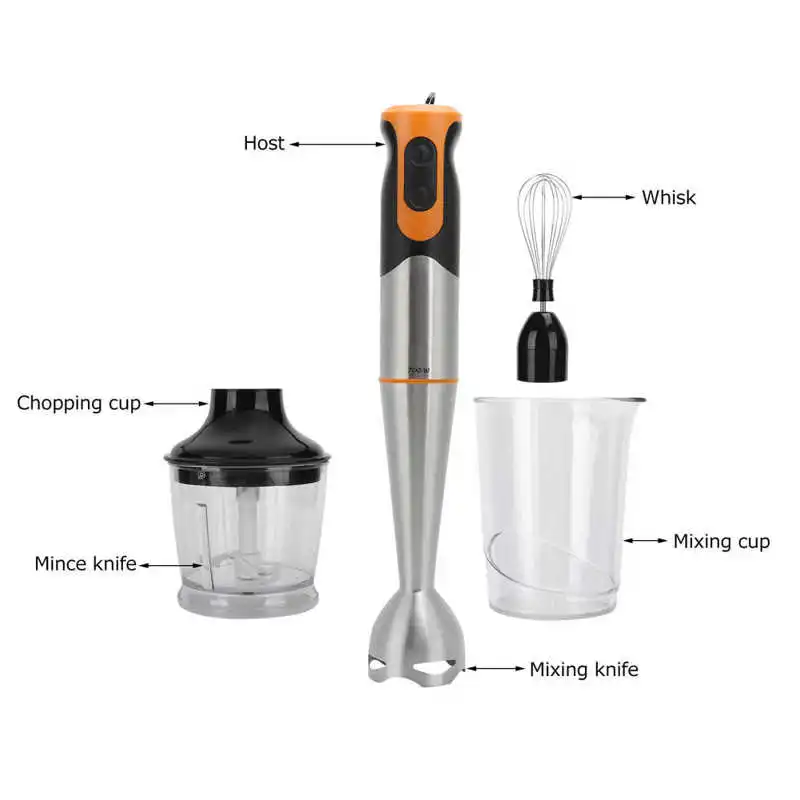 

500ml 700W 4 in 1 Multi Functional Electric Hand Blender Egg Beater Food Mixer EU Plug 220 to 240V Kitchen Access