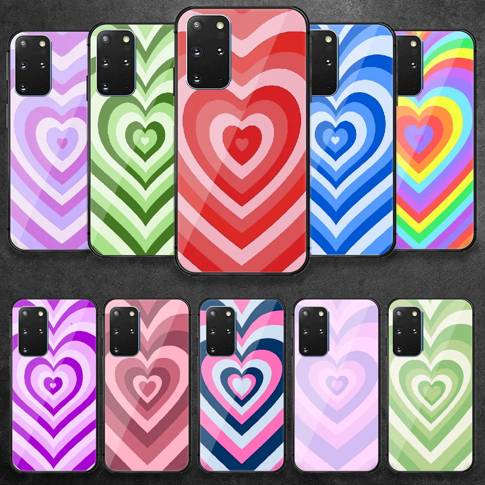 

Heart Pattern Aesthetic Art Tempered Glass Phone Case Cover For Samsung Galaxy Note S 8 9 10 20 21 E Plus Ultra M 31 51 FE Tpu