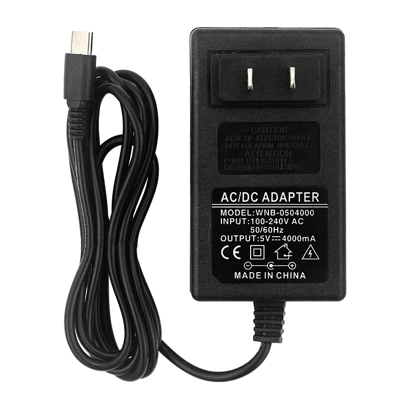 Jetson Nano 5V 4A Питание Тип C DC Вход 100-240V CE адаптер источника питания США штекер USB