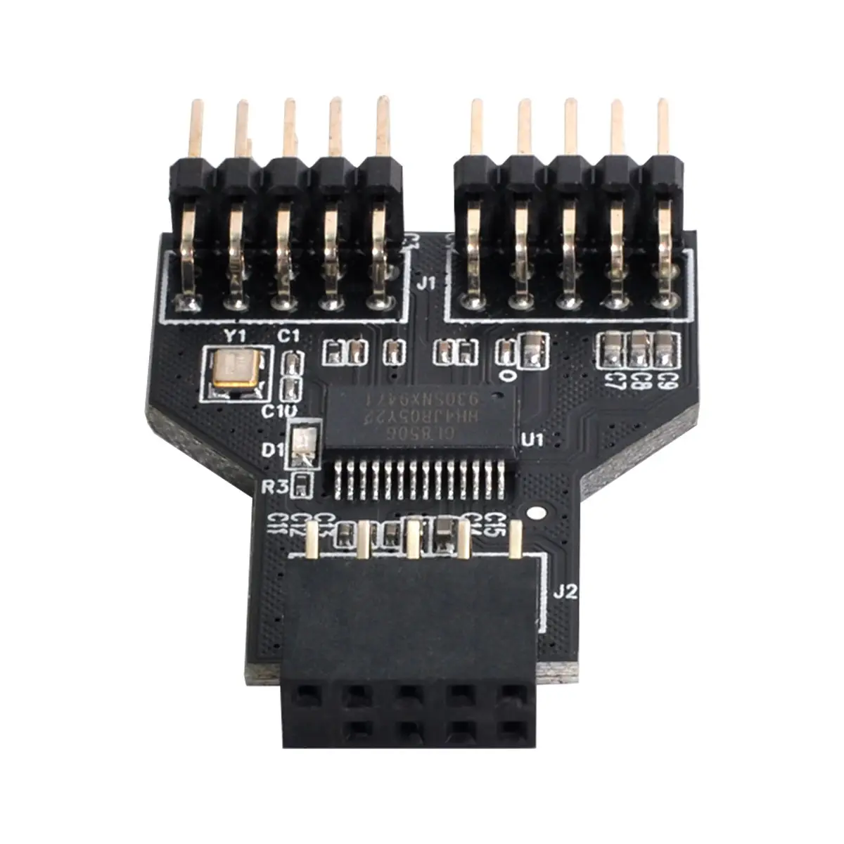 CY материнская плата 9pin USB 2 0 Заголовок от 1 до Женский удлинитель концентратор