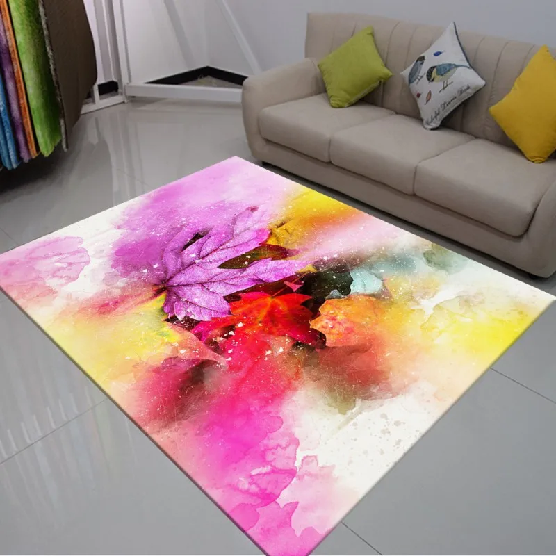 Художественный водонепроницаемый ковер с изображением листьев дерева домашний