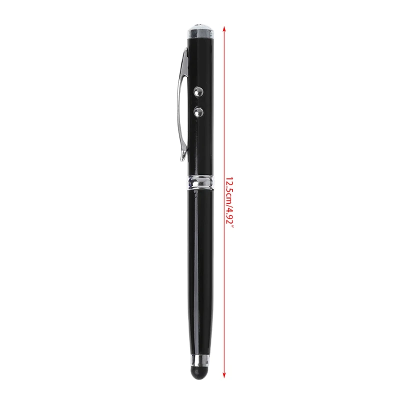 4 in1 Capacitive Stylus iPad Touch Screen Ballpoint Pen LED Light Laser Pointer |