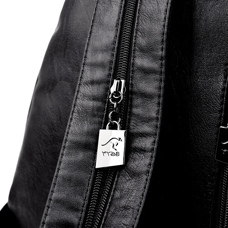 Women Leather Backpacks Vintage Female Shoulder Bag Sac a Dos Travel Ladies Bagpack Mochilas School Bags For Girls Preppy | Багаж и сумки