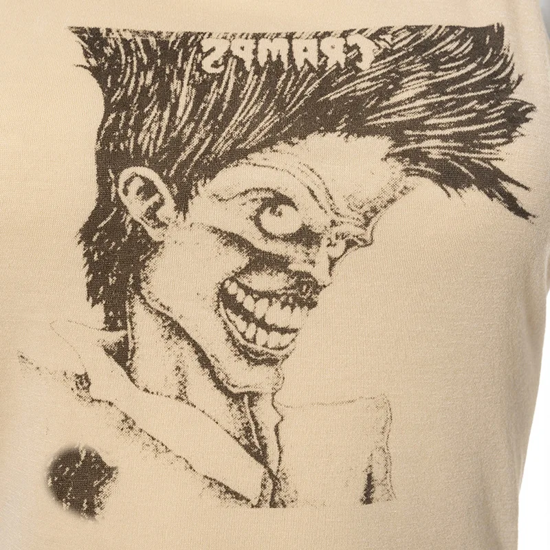 

Vintage Graphic Sexy Crop Top Women 2021 Summer Round Neck Sleeveless Cropped Blouses Femme Casual Streetwear Tank Tops Chic