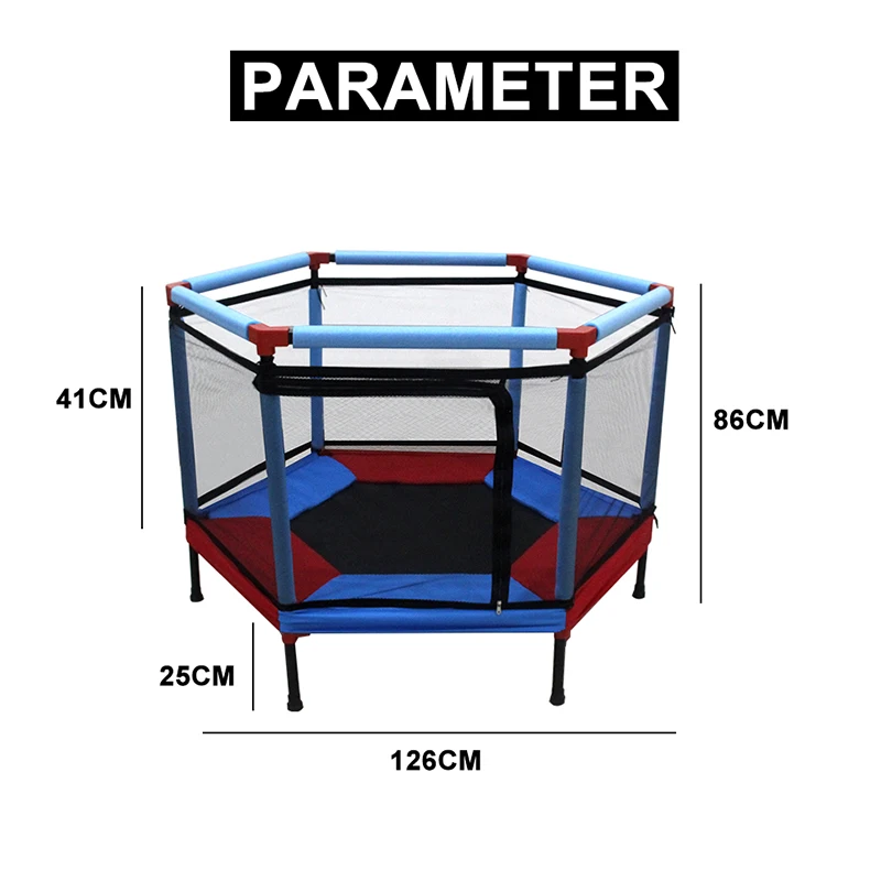 IMBABY Clearance Price Sports Trampolines Indoor Trampoline Safety for Children with Protective Net Pokes Elastic Bed | Спорт и
