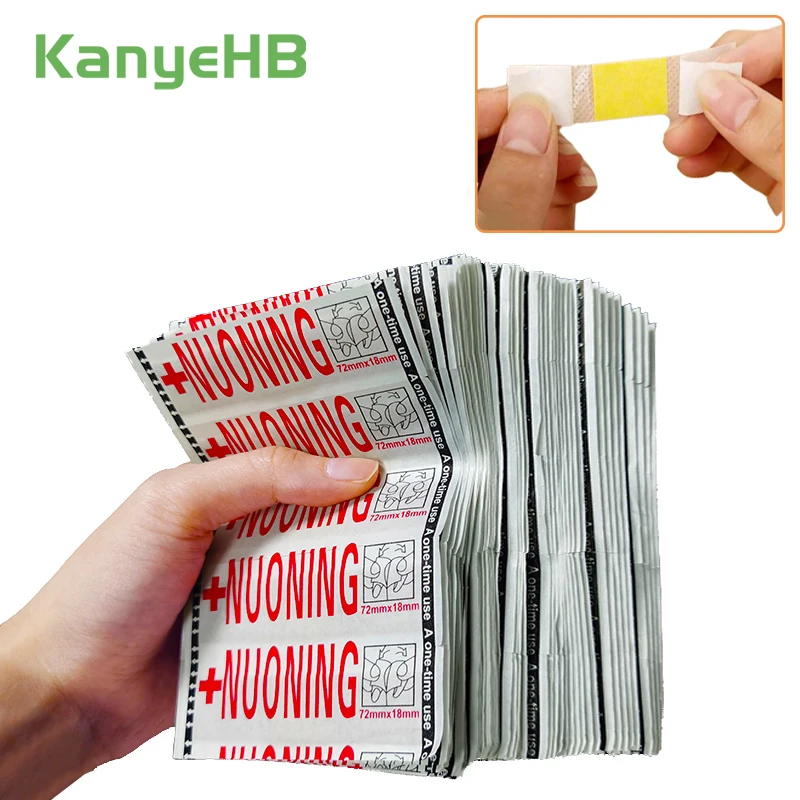100pcs 2 Types Waterproof Band Aid Breathable Band Aid For Wounds Hemostasis Medical Plasters Bandage First Aid Adhesive Patch