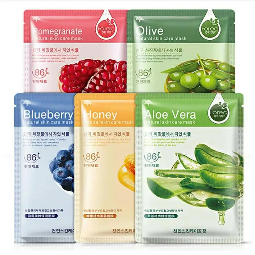 

20pcs BIOAQUA Sheet Mask Snail Original Moisturizing Mask Oil Control Acne Smooth Plant Facial Mask Skin Care Face Mask