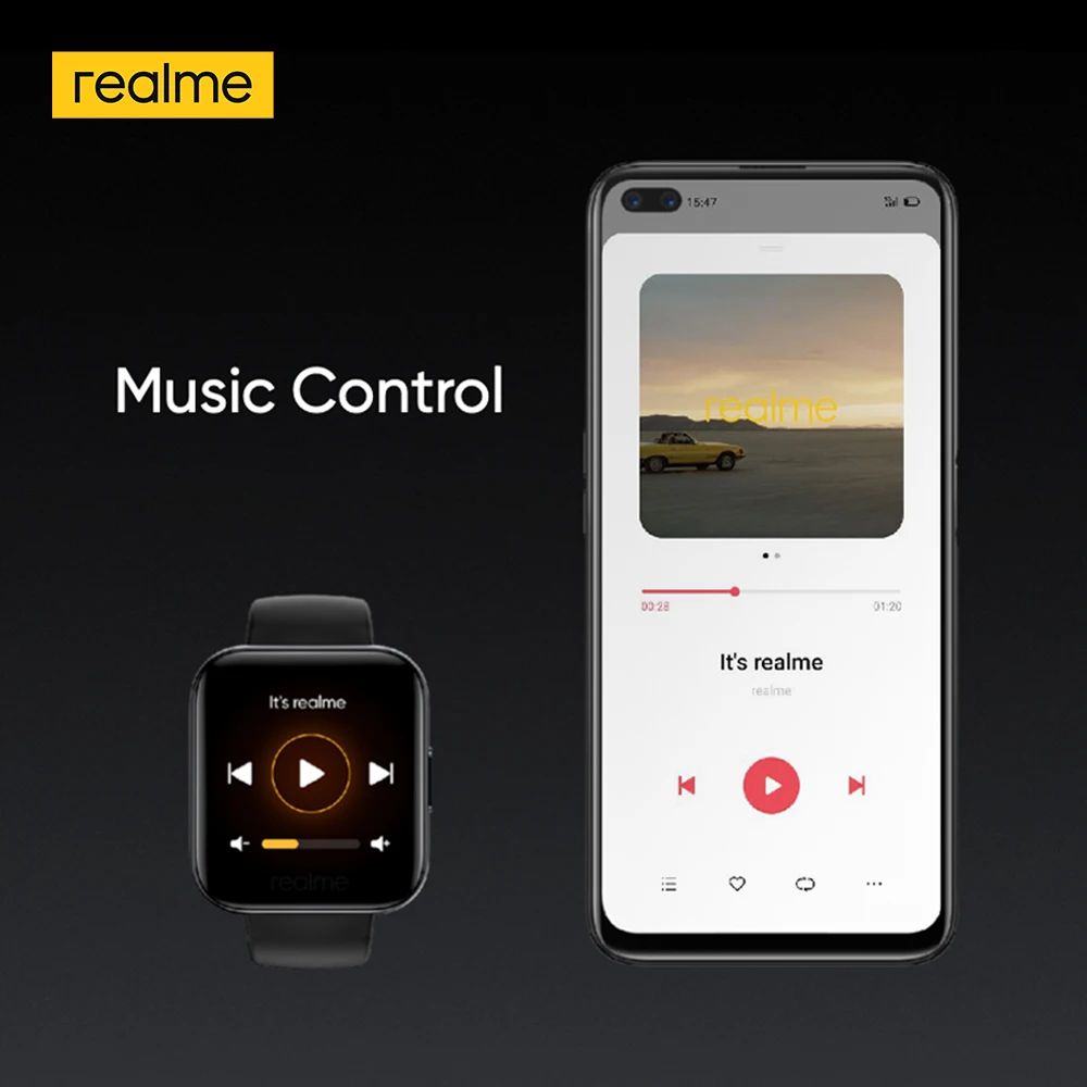 

Realme Smart Watch 1.4" Touchscreen Personalized Watch Faces Heart Rate Blood-Oxygen Monitor Notifications Ip68 Waterproof