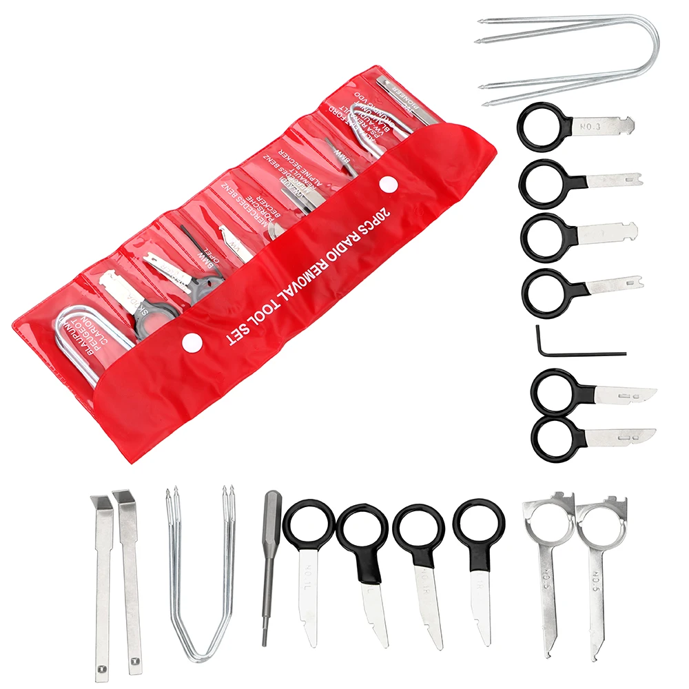 

LEEPEE Universal Auto Fastener Automobile Audio Refit Repair Disassembly Tool Hand Tools 20Pcs/set Car Panel Removal Tools