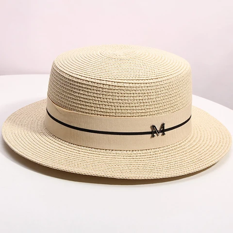 Женская Соломенная шляпка от солнца, элегантная пляжная свободная солнцезащитная Кепка в европейском и американском стиле, кепки с козырьком