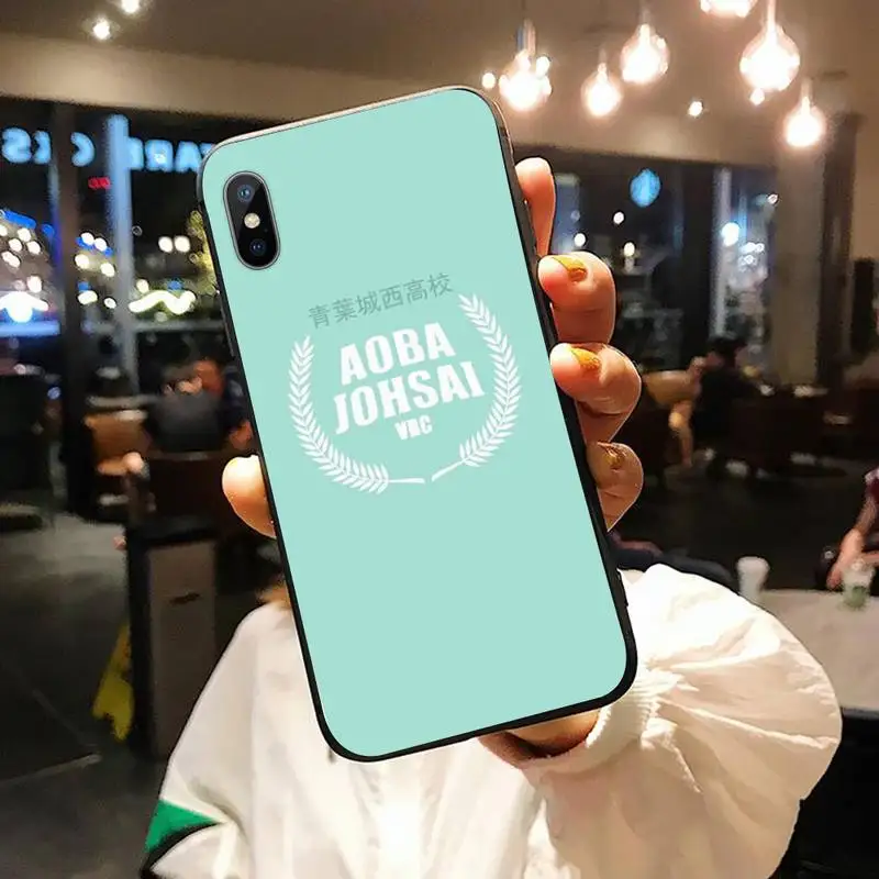 

Haikyuu Volleyball icon school logo Phone Case for iPhone 11 12 pro XS MAX 8 7 6 6S Plus X 5S SE 2020 XR