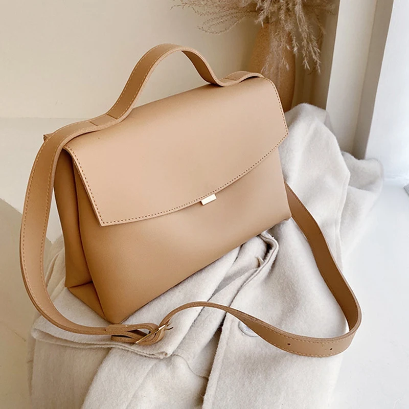

Fashionable Pu Leather Shoulder Bag Small Square Bag Waterproof Messenger Bag Luxury Handbag