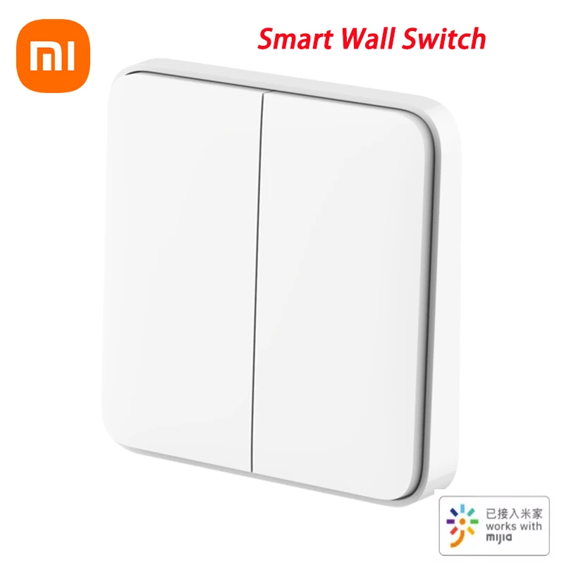 

2021 New Xiaomi Mijia Smart Wall Switch Live Line Version Wall Switch OTA Upgrade Smart Linkage Works With Mihome App