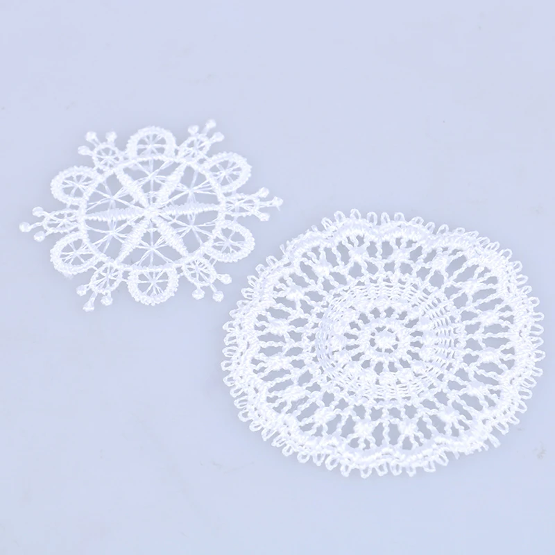 

New 1:12 Scale Miniatures Furniture Decoration White Knitting Table Placemat For Dollhouse Life Scene Model Toy