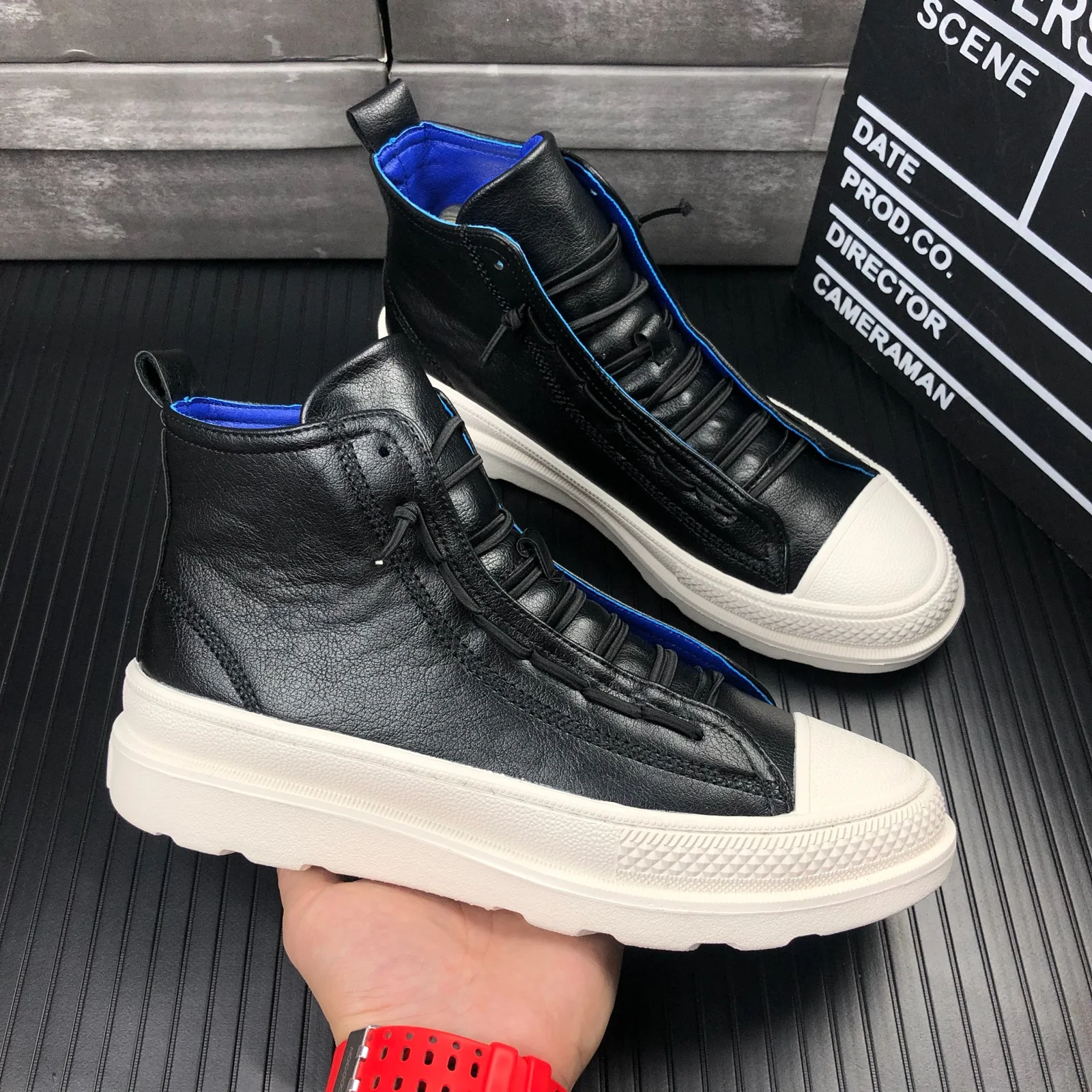 Мужские кожаные ботинки черные повседневные размер 38 44 для молодежи 2020| |