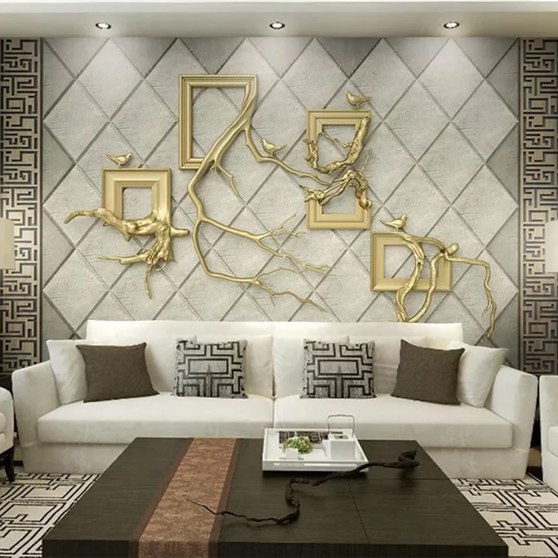 Прямая поставка пользовательские 3D обои европейский стиль рельеф креативное