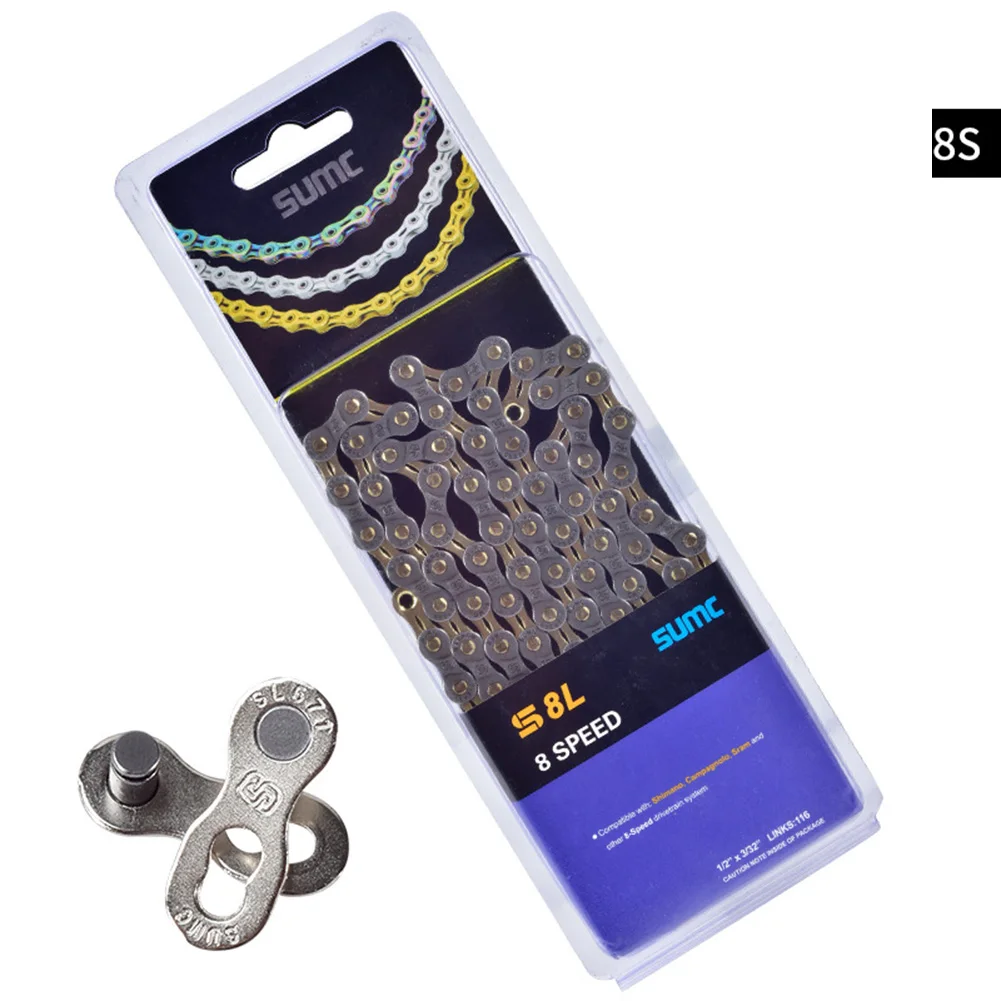 

8/9/10/11/12 Speed Bicycle Chain 116 Links 126 Links MTB Road Bike Chains Lightweight Mountain Cycling Riding Accessories