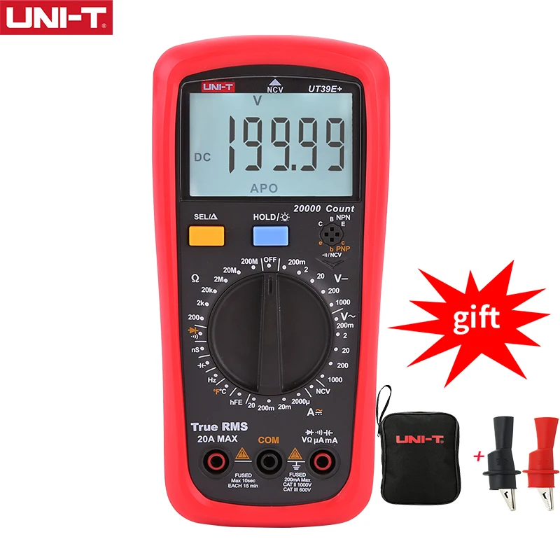 UNI T UT39E + цифровой мультиметр Uni t 20A 1000V AC DC|Мультиметры| |