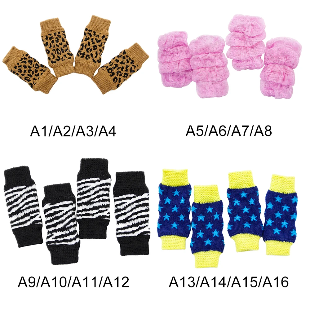 4 шт. гетры для домашних животных на осень и зиму носки Нескользящие наколенники