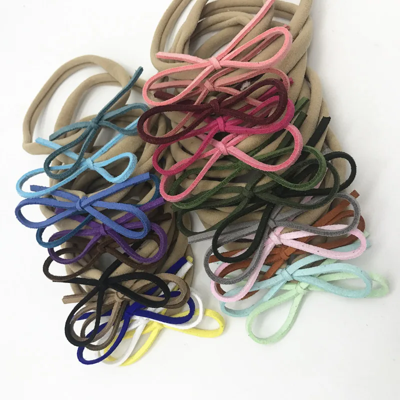 5 шт./компл. высокопрочная бархатная нейлоновая повязка на голову для малышей и