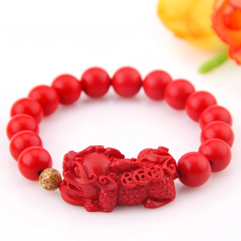 Открытый светильник натуральный Чжу-песок красный браслет мужские и женские