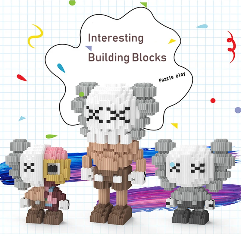 1750pcs + Creative DIY Miniature Building Block Cartoon 3D Model Auction Digital Assembled Toy Children's Gift | Игрушки и хобби
