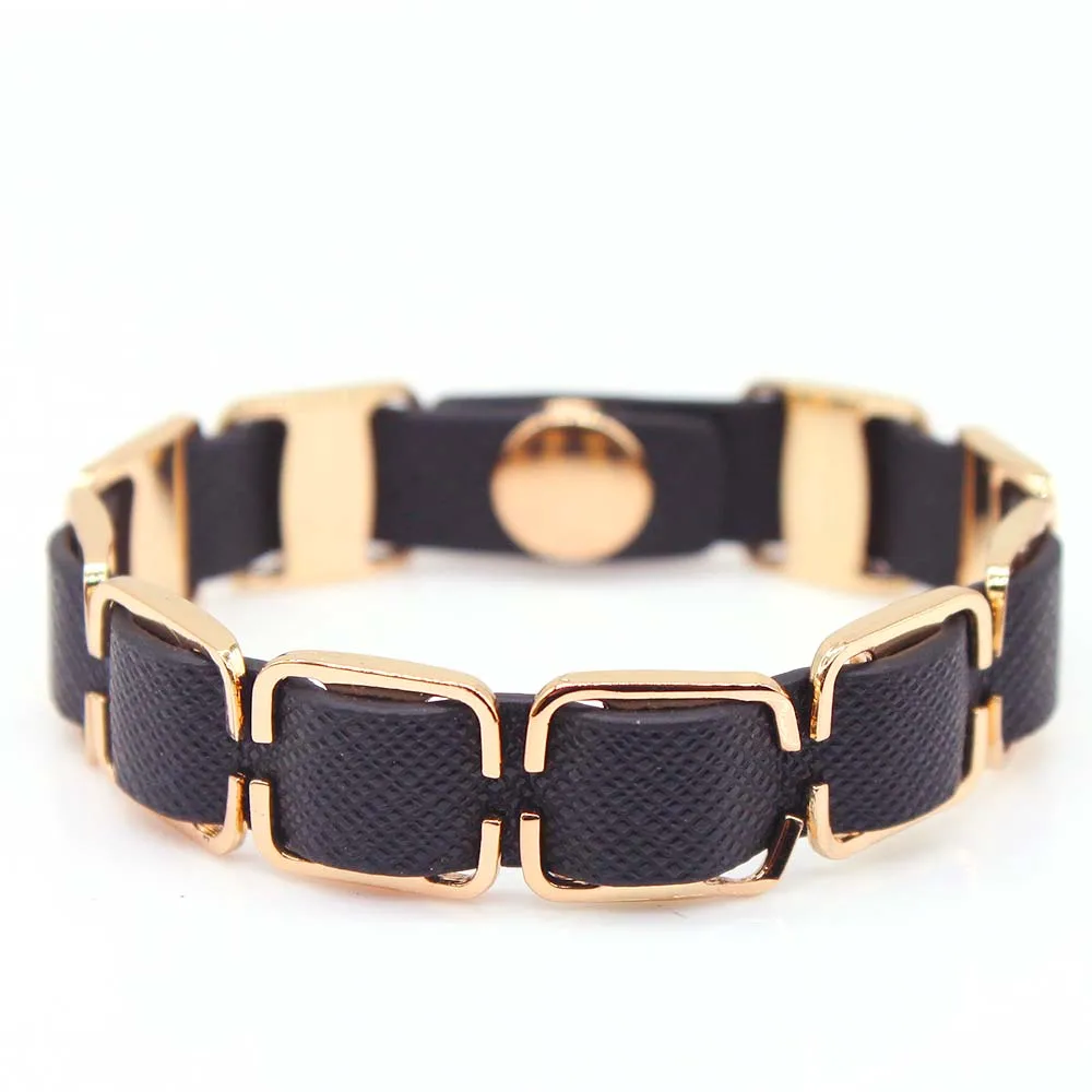 Модный геометрический Плетеный Браслет цепочка из кожи в стиле панк