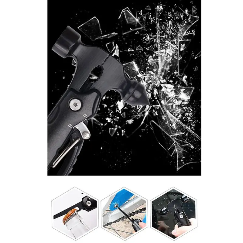 

Protable Multifunction Car Safety Hammer Emergency Escape Tool Rescue Auto Window Breaker Seatbelt Cutter Life-saving Gadget