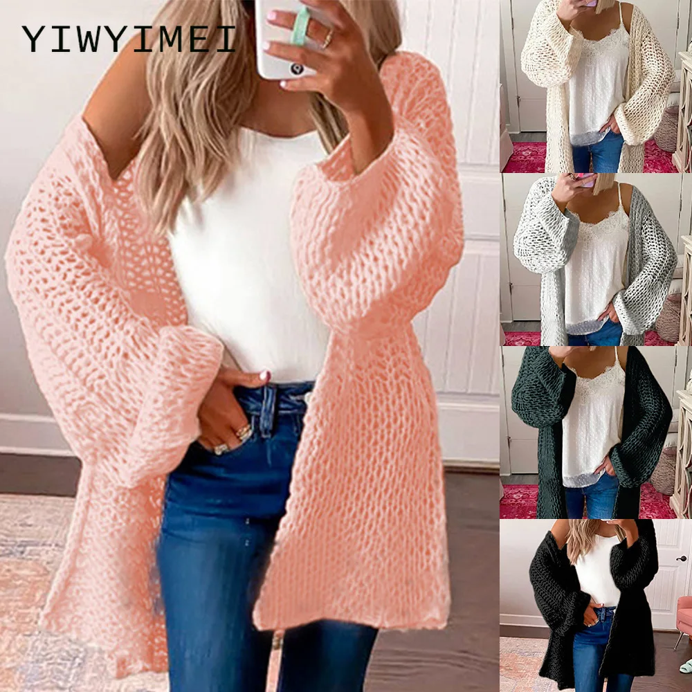 

Batwing Sleeve BOHO Knitted Cardigan Holiday Oversize Winter Coat Twist Loose Vintage Long Cardigans Women Coat