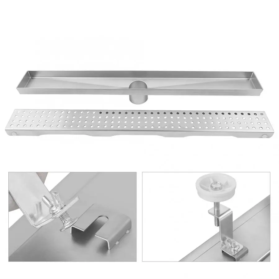 Ванная комната душевой пол прямоугольник линейный решетка Нержавеющая сталь