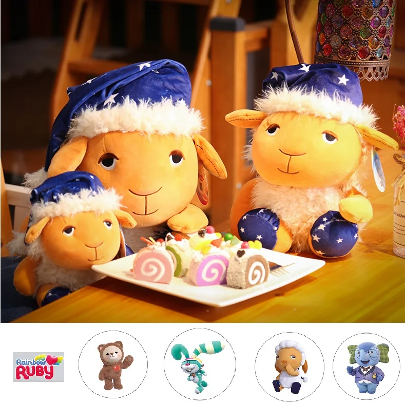 25 см/35 см/45 см Kawaii Плюшевые Овцы семья Радуга рубиновый набивные Животные Кукла