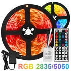 Светодиодная полоса освещения 12 в ТВ настольное фоновое освещение RGB 5050 SMD2835 гибкая лента Светодиодные лампы для украшения комнаты диоды