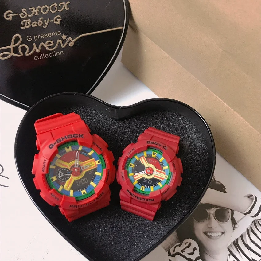

Couples Watches Women/Men Luxury Designer G-Shock Baby-G Lovers Watch 10Bar Water Resistant Digital Watches Relogio Reloj Gift